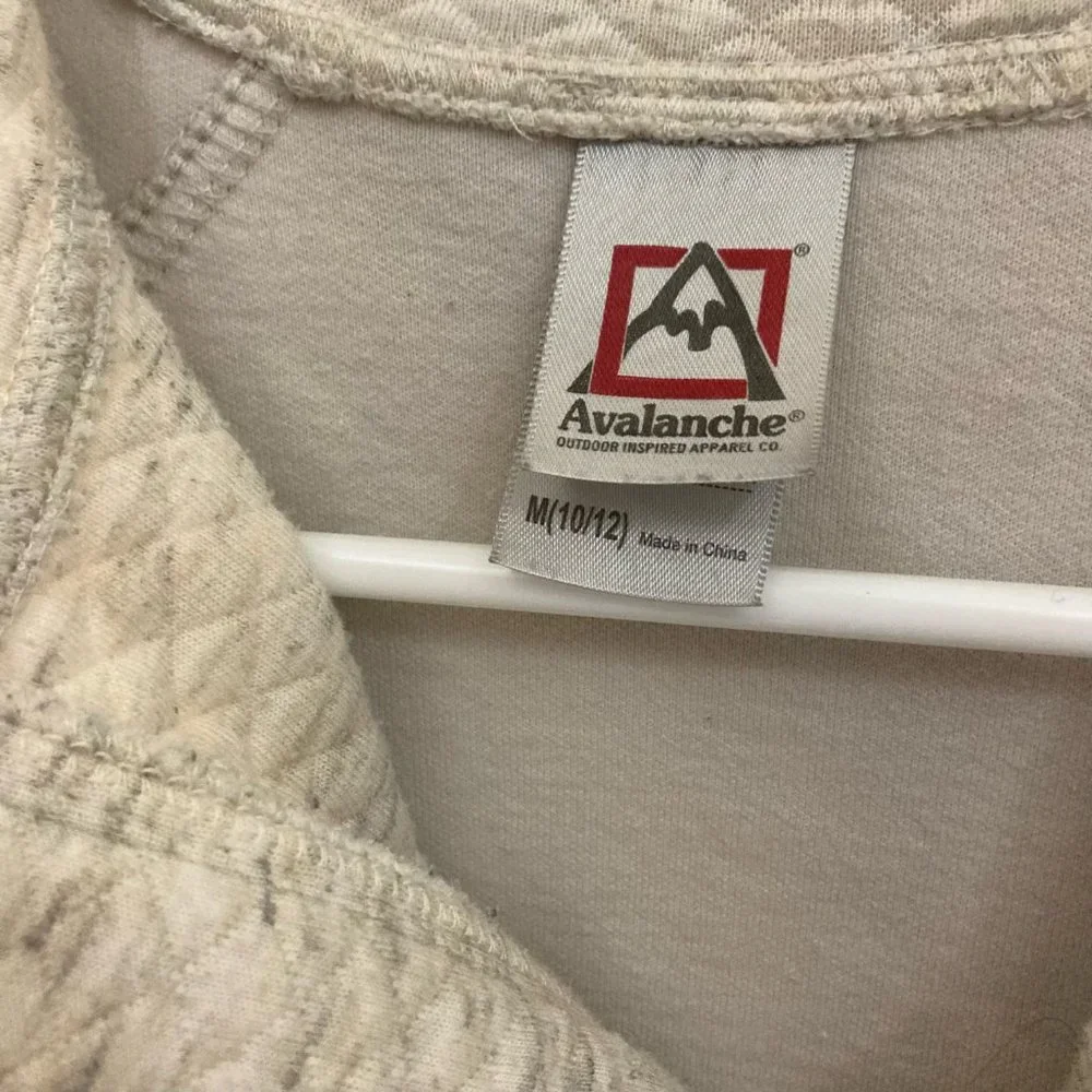 Avalanche Kids Thermal Sweater Jacket Girl's Size Large 10/12 Heather Gr… - Picture 5 of 7